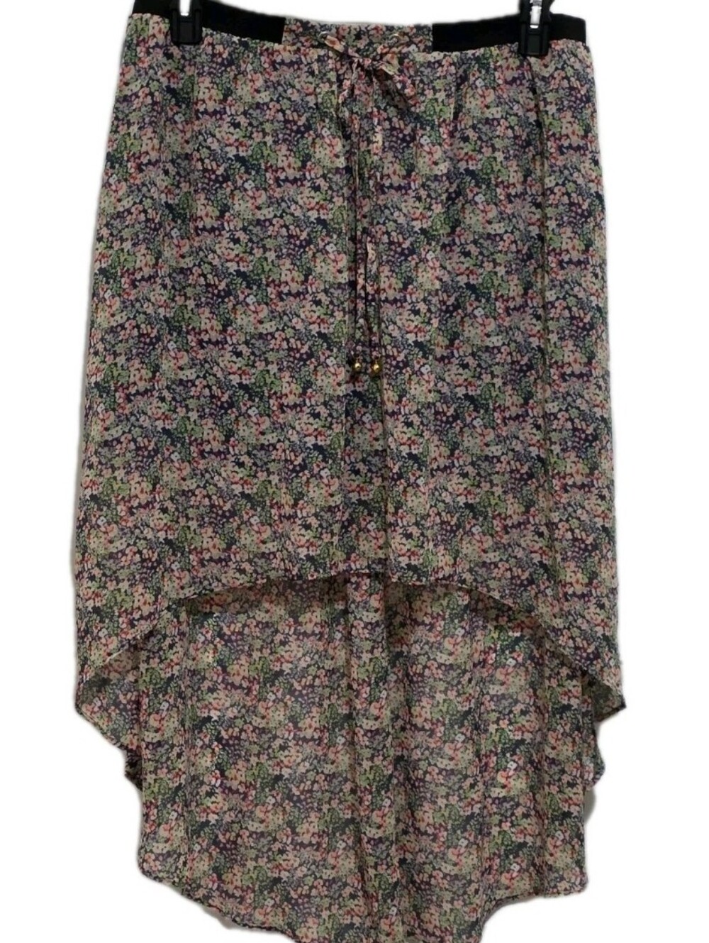 Princess Vera Wang Juniors L Hi-Low Floral Pull On Skirt Half Lined Jingle Bells
